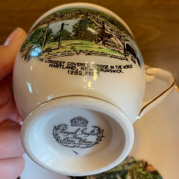 Royal Grafton cup and saucer set New Brunswick Bridge - Picture 4 of 6